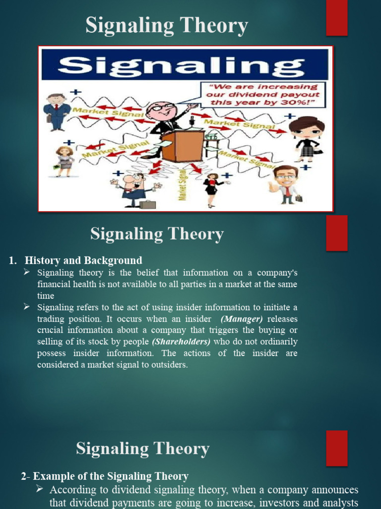 Insider Insights Signaling Theory PDF Finance & Money Management