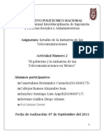 Evidencias Actividad 2 Unidad Temática 2. El Gobierno y La Industria de Telecomunicaciones (Mexico)