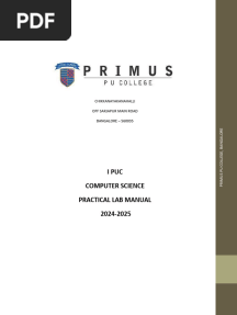I Puc Computer Science Lab Manual 2024-2025 - With - Flowcharts