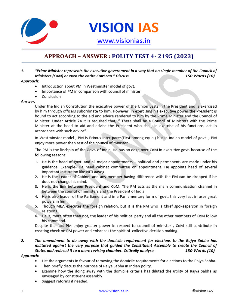72566-2195 Approach-Answer Polity 4 e 2023 | PDF | Government ...
