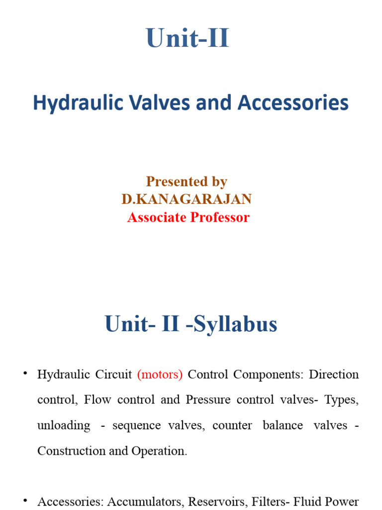 Hydraulic Valves and Control Components | PDF | Valve | Actuator
