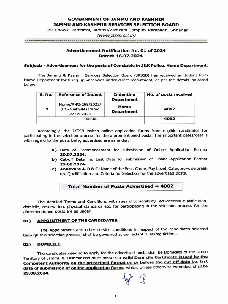 Adv. No. 01 of 2024 (Contables) | PDF | Identity Document