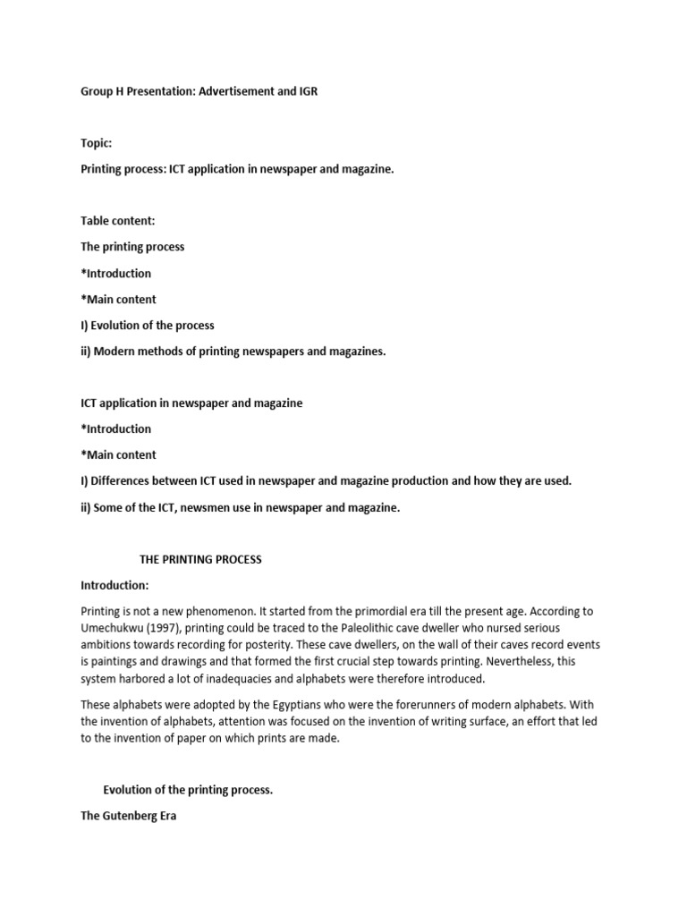 Advertisement and igr pdf printing fax