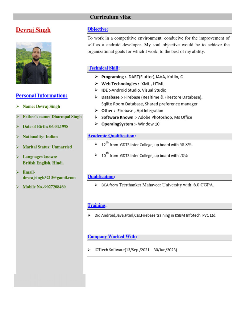 Devraj resume pdf android operating system java programming