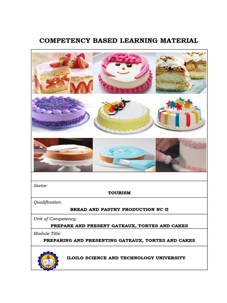 Preparing Gateaux, Tortes, and Cakes Guide | PDF | Cakes | Fruit Preserves