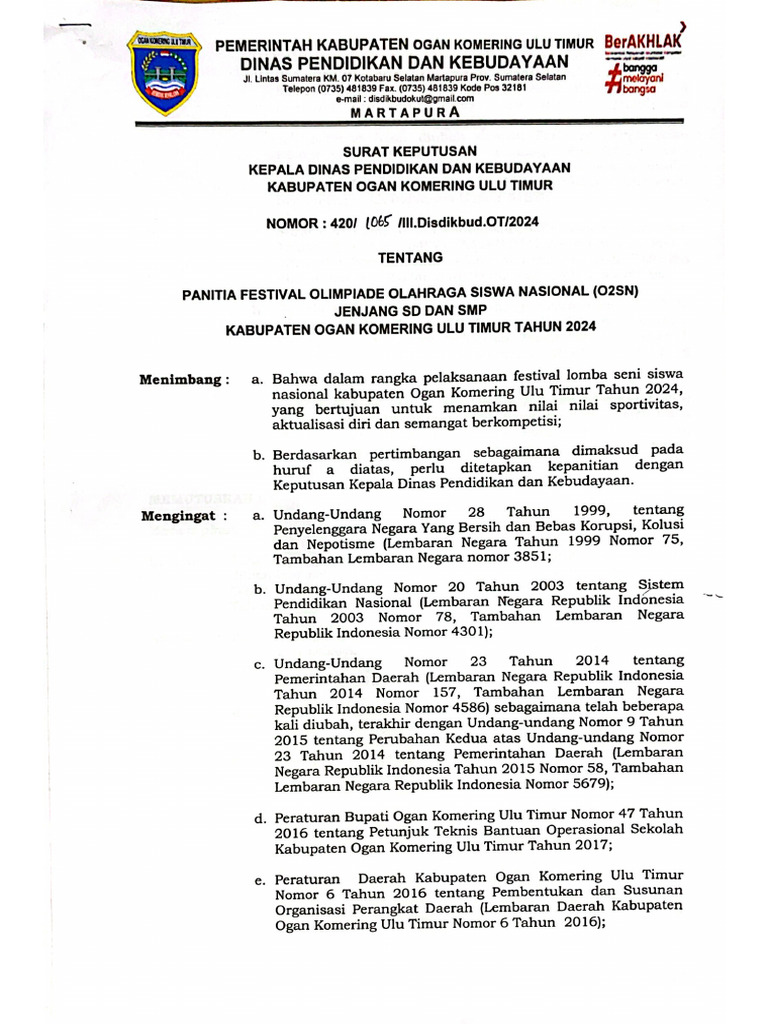 Panitia O2sn | PDF
