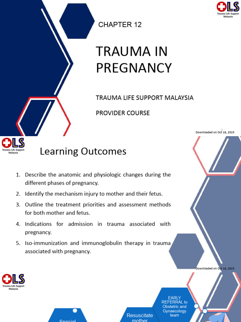 Trauma Management in Pregnant Patients | PDF | Pregnancy | Major Trauma