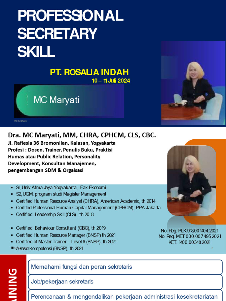 Keterampilan Sekretaris Profesional | PDF