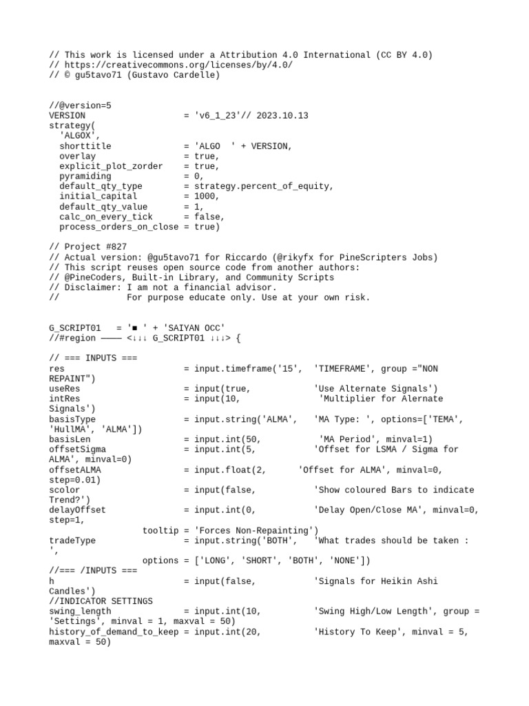 ALGOX Trading Strategy Script v6.1.23 | PDF