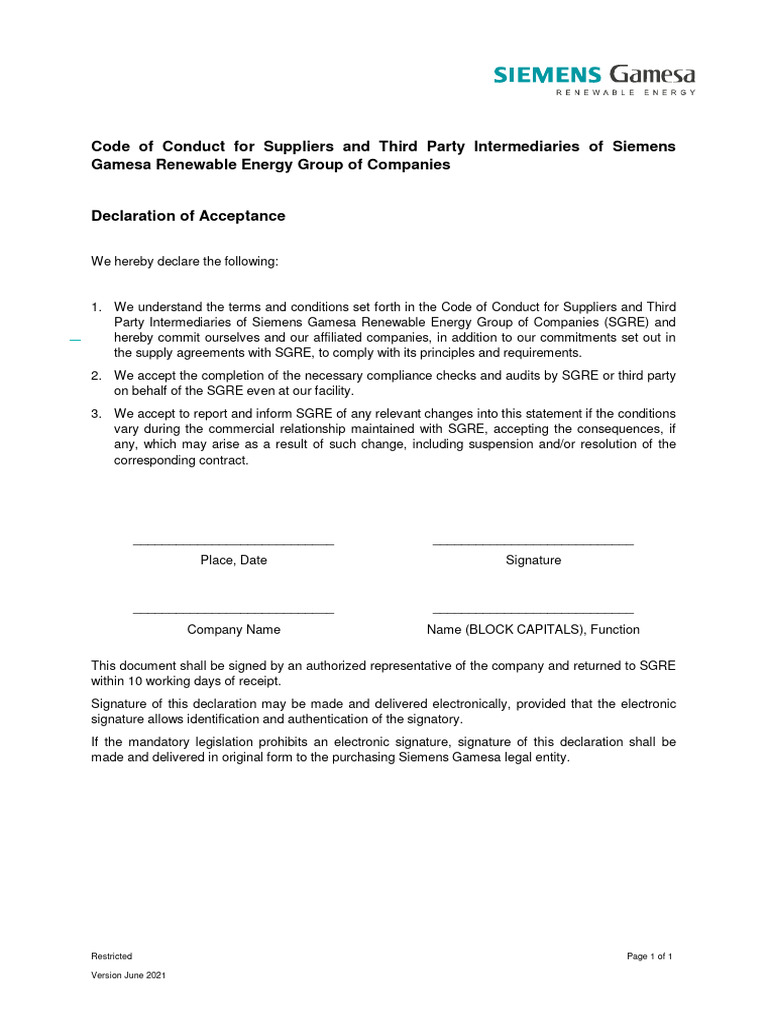 Annex 3 code of conduct for suppliers declaration of acceptance en pdf