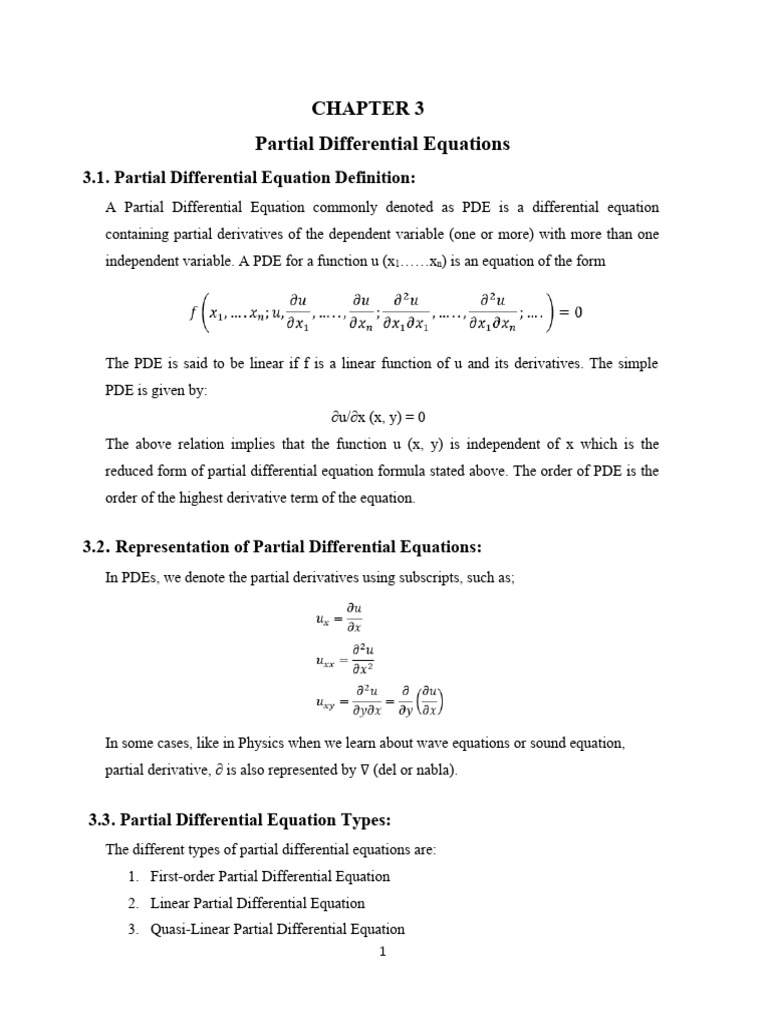 Partial differential equation definition new pdf partial
