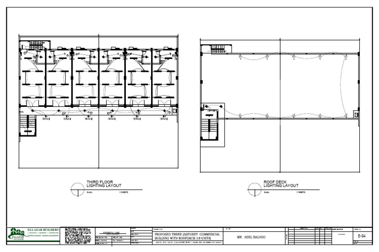 Lighting Layout Third Floor Lighting Layout Roof Deck | PDF