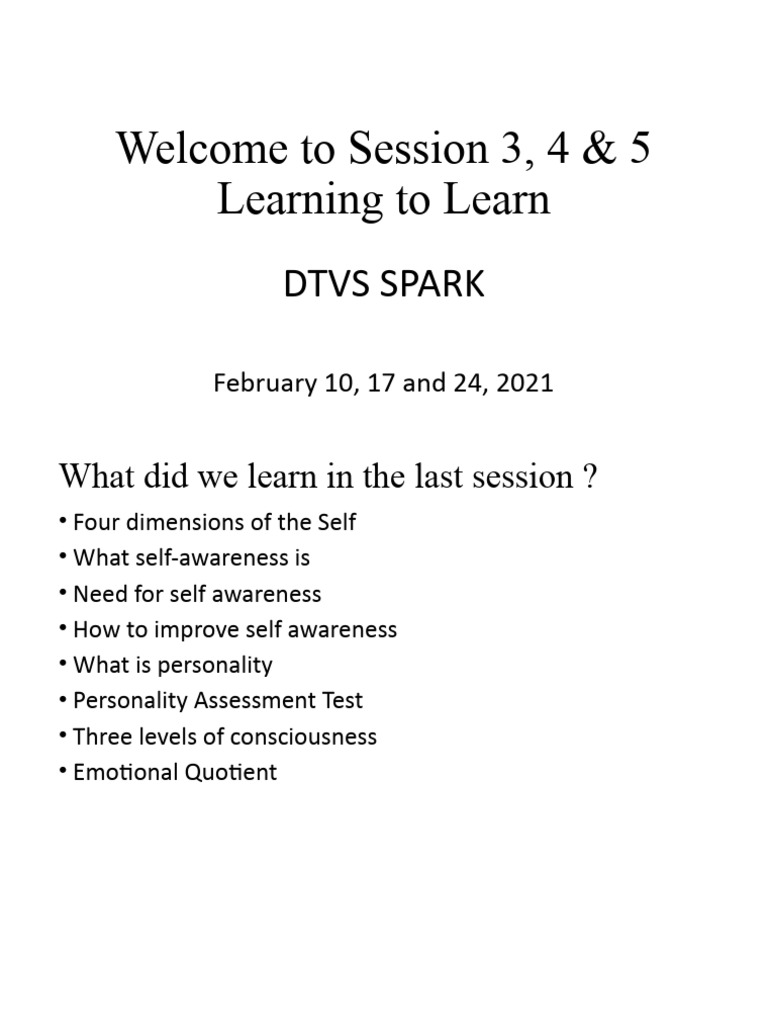 2 learning to learn pdf learning self awareness