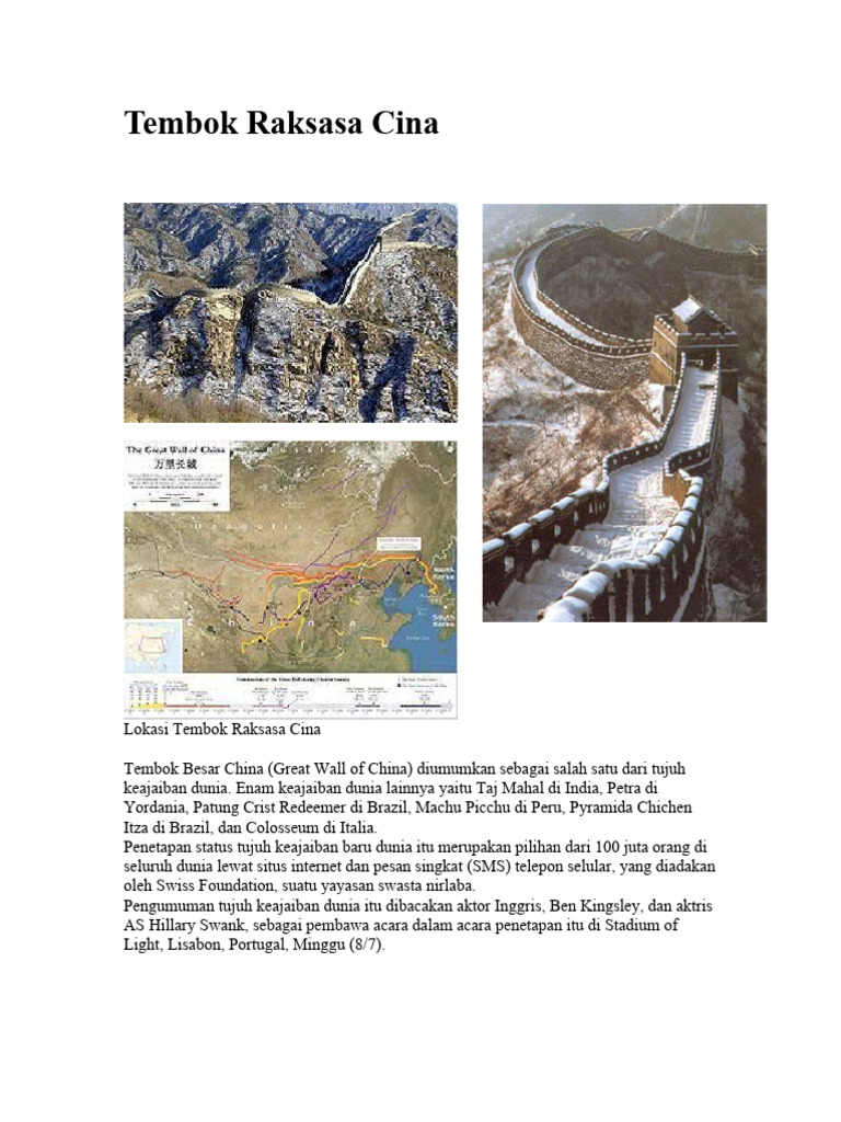 Tembok Raksasa Cina | PDF