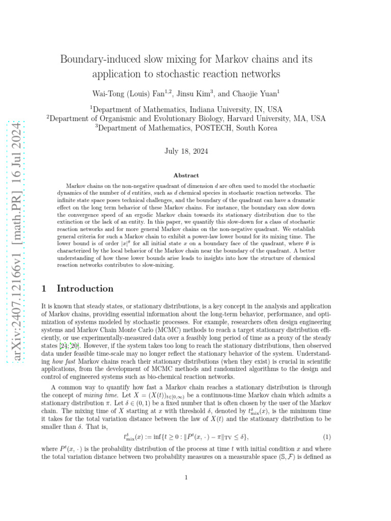 Newe | PDF | Markov Chain | Stochastic Process