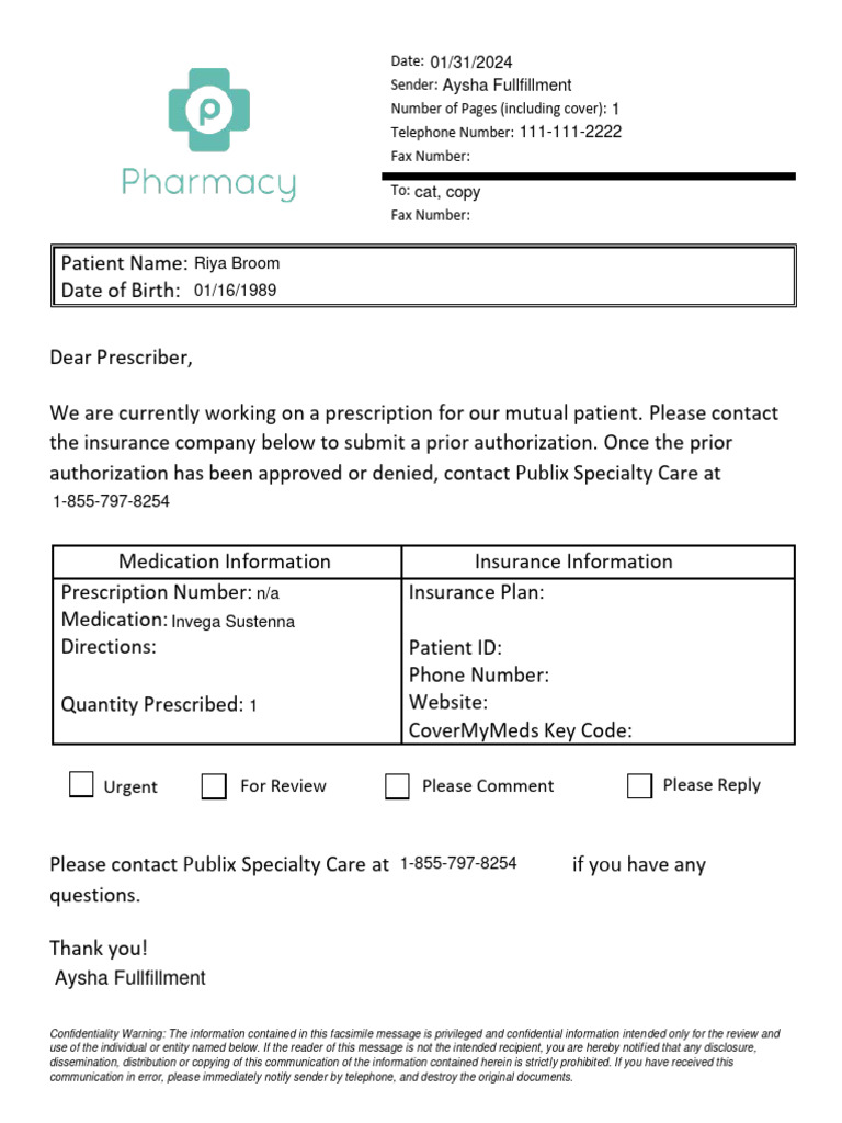 Prescription Prior Authorization Request | PDF