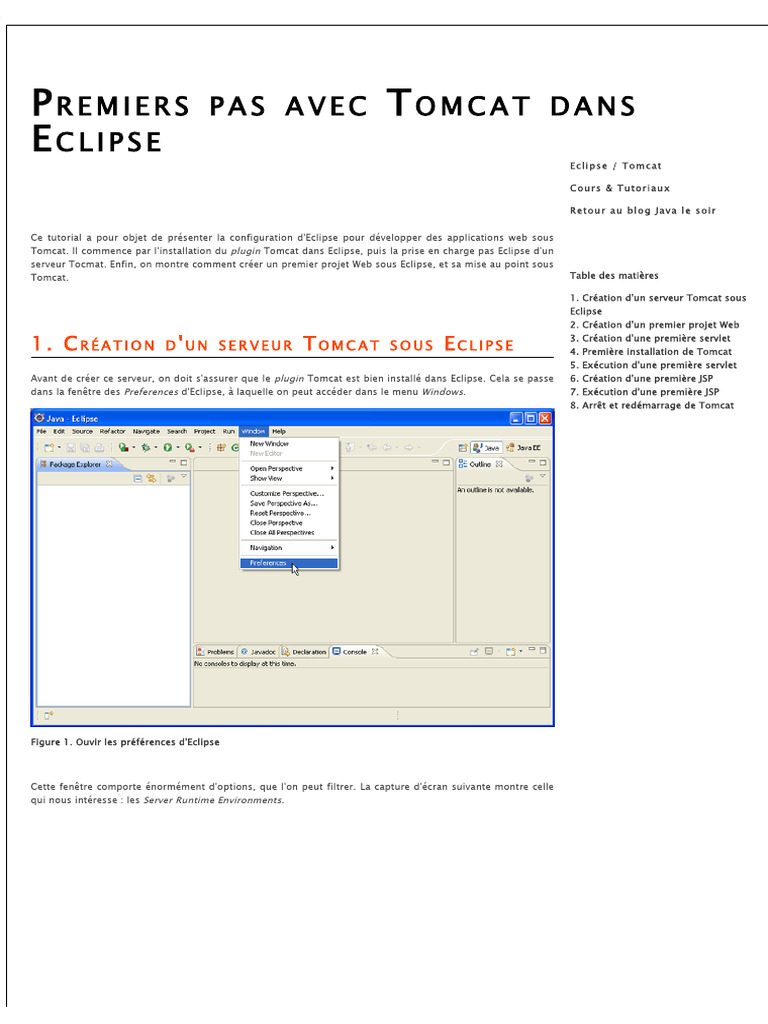 Premiers Pas Avec Tomcat Dans Eclipse | PDF | Internet | Internet et Web
