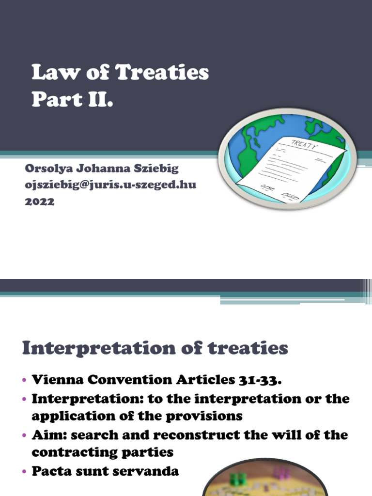 Law of Treaties - II | PDF | Treaty | International Law