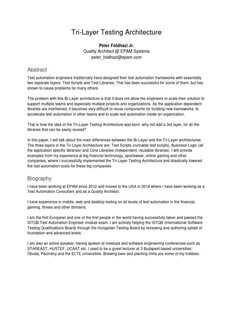 Tas Trilayer Test Automation | PDF | Library (Computing) | Software ...