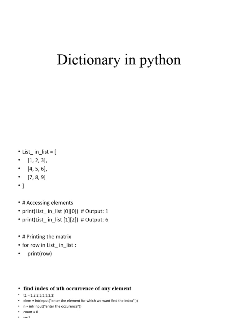 Dictionary in Python-1 | PDF | Parameter (Computer Programming ...