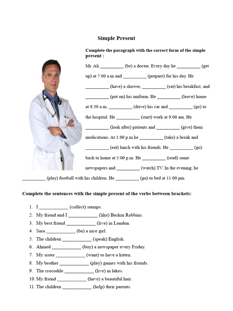 Simple Present Tense Practice Worksheet | PDF | English Language ...
