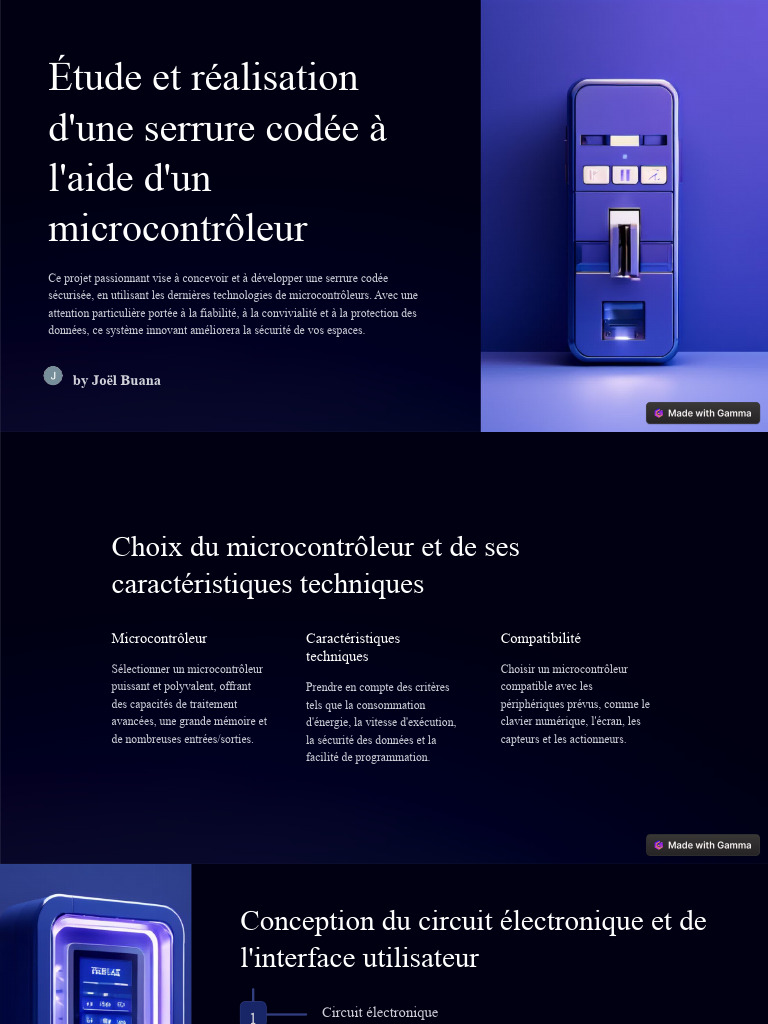 Serrure codée sécurisée avec microcontrôleur | PDF | Sécurité des ...