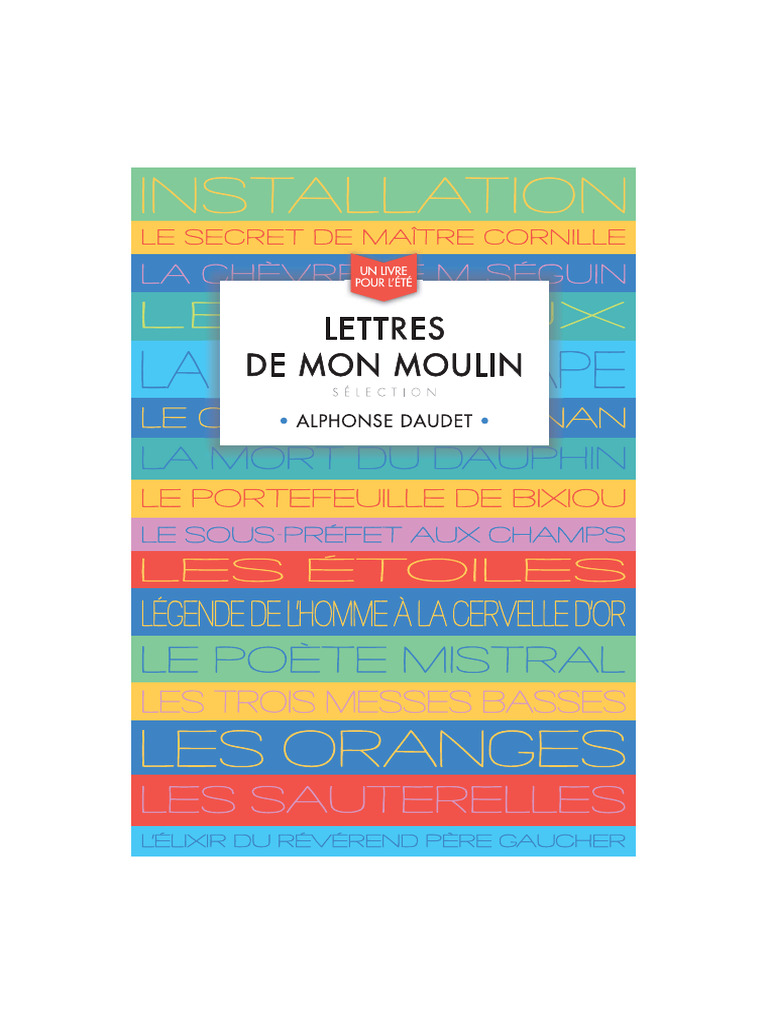 Lettres de mon moulin by Daudet Alphonse: (1974) | librairie philippe