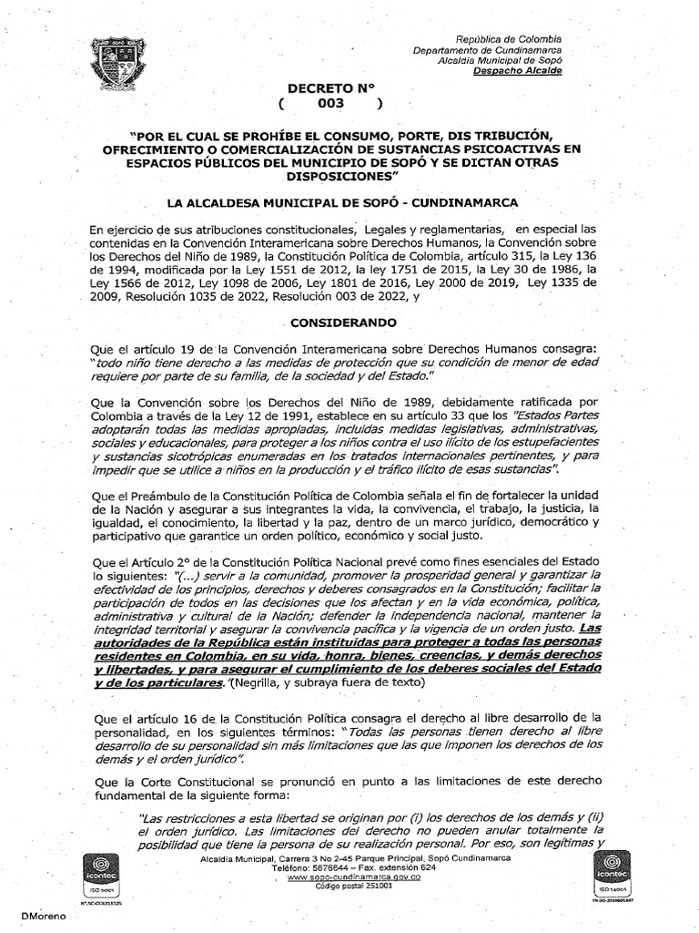 Decreto 003 de 2024 | PDF