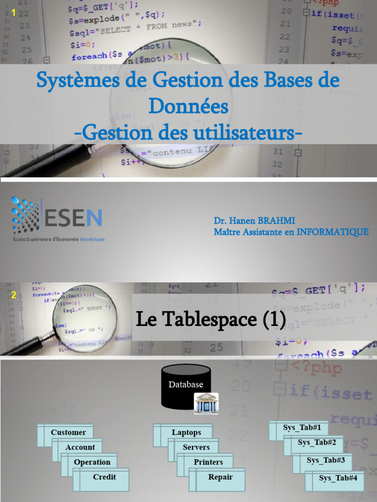 Gestion des utilisateurs en informatique | PDF | Bases de données ...