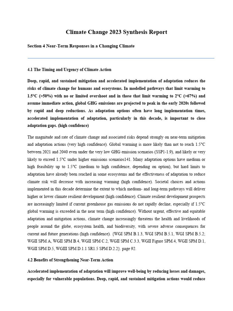 Urgent Climate Action & Equity 2023 | PDF | Climate Change | Climate ...