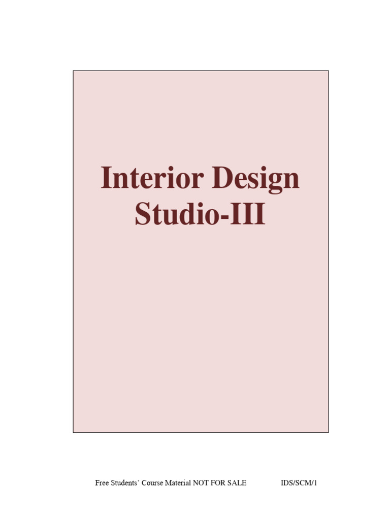 Interior Design Course Material Overview | PDF | Desk | Interior Design
