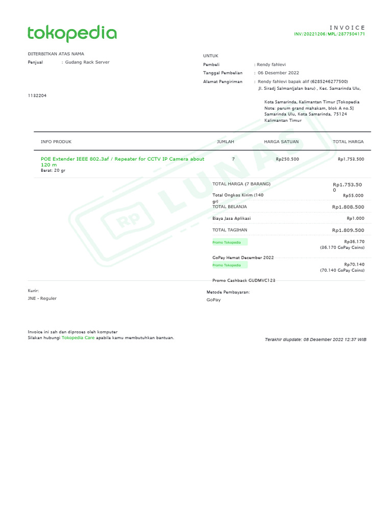 Invoice Extender Poe SMK | PDF
