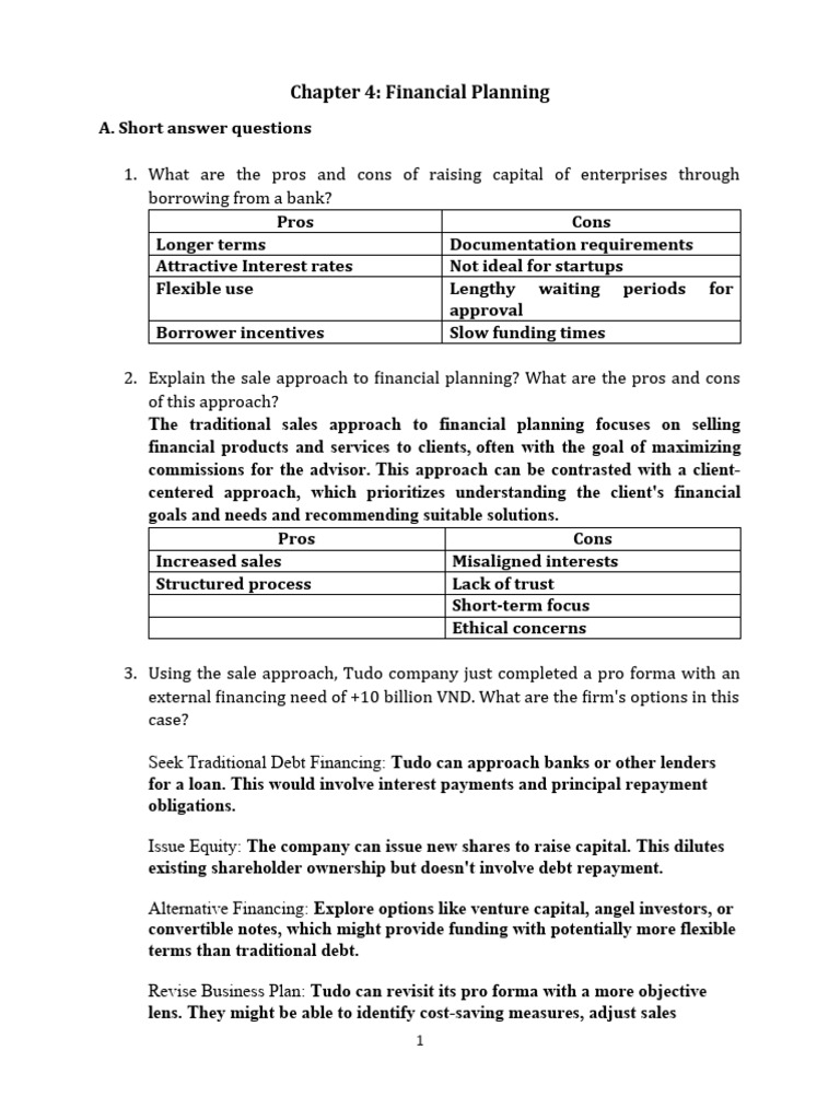 Financial Planning Strategies and Analysis | PDF | Debt | Financial Capital