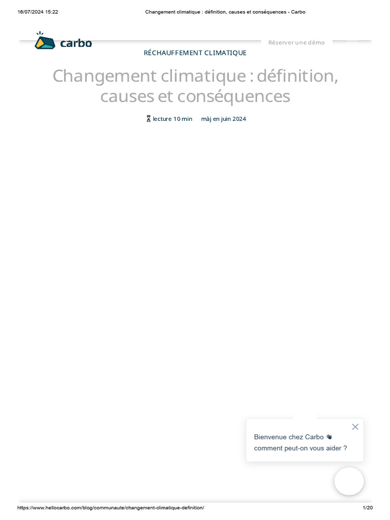 Définition du changement climatique | PDF | Effet de serre | Gaz à ...