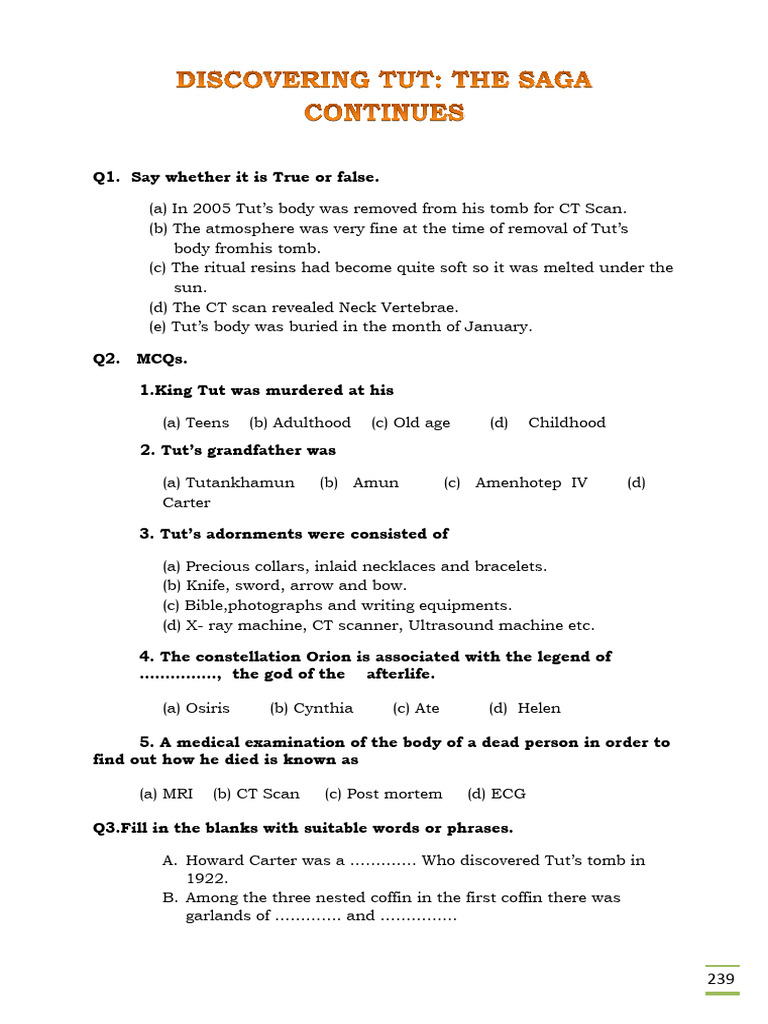 Discovering tut questions answers pdf tutankhamun akhenaten