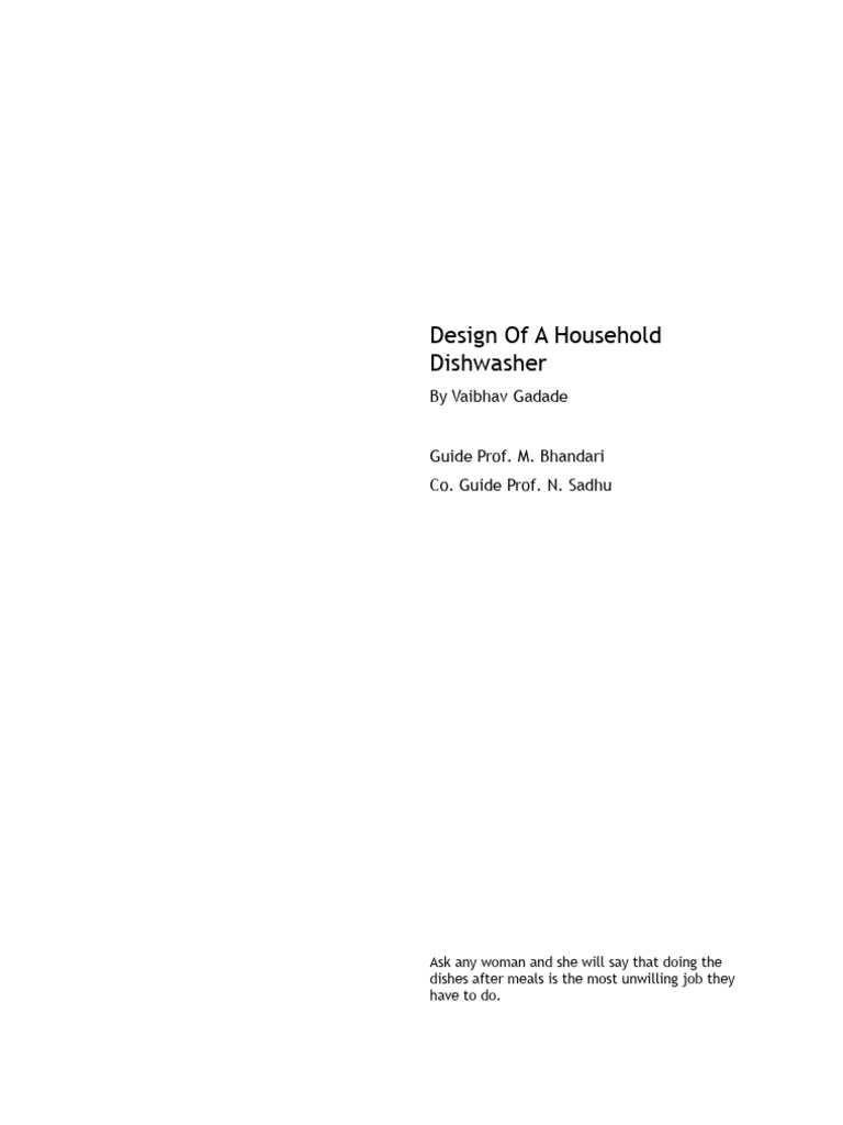 2016 RESIDENTIAL DISHWASHER SPECIFICATION PDF visual data 7