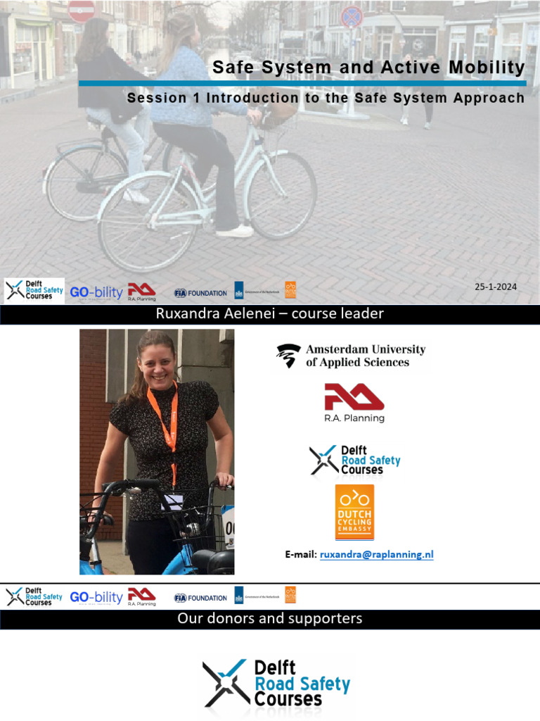 Safe System Approach for Active Mobility | PDF | Road Traffic Safety ...