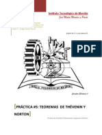Práctica 5, Teoremas de Thévenin y Norton