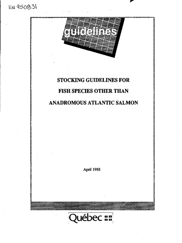 Fish Stocking Guidelines for Québec | PDF | Salmon | Spawn (Biology)