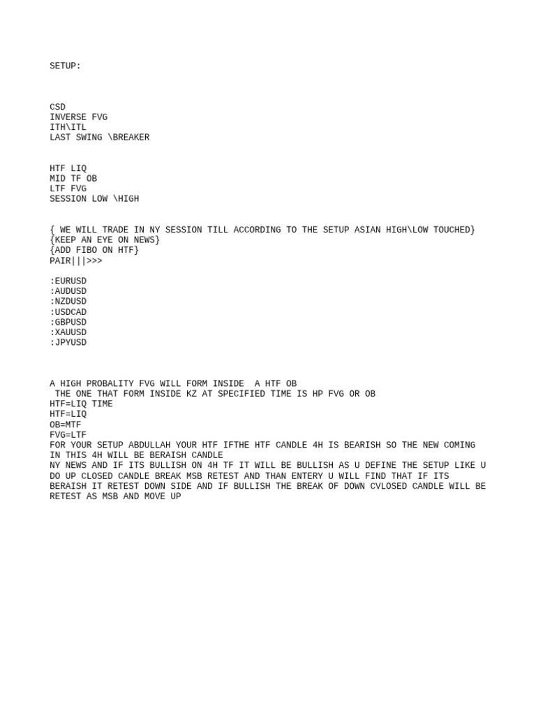 Forex Trading Setup Guide | PDF