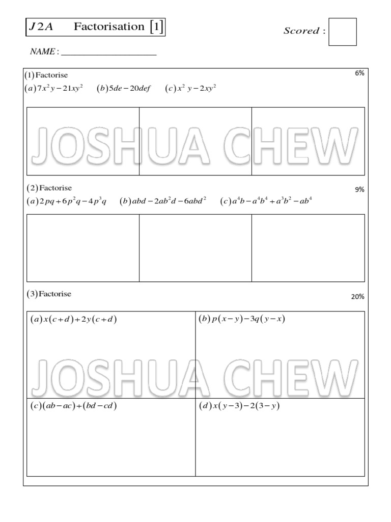 Factorisationtest | PDF