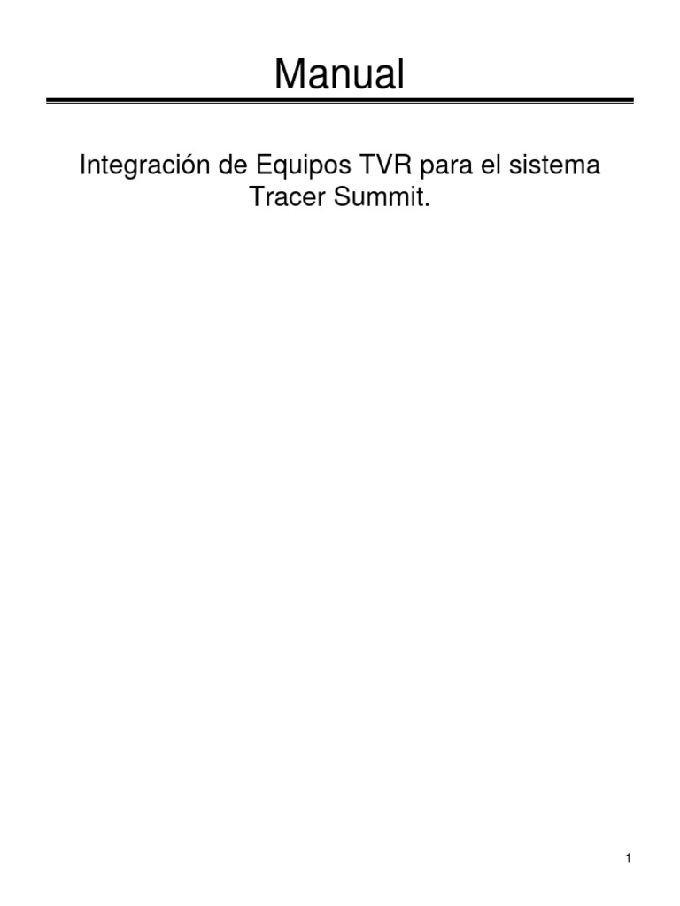 Integración TVR con Tracer Summit | PDF | Protocolos de internet ...