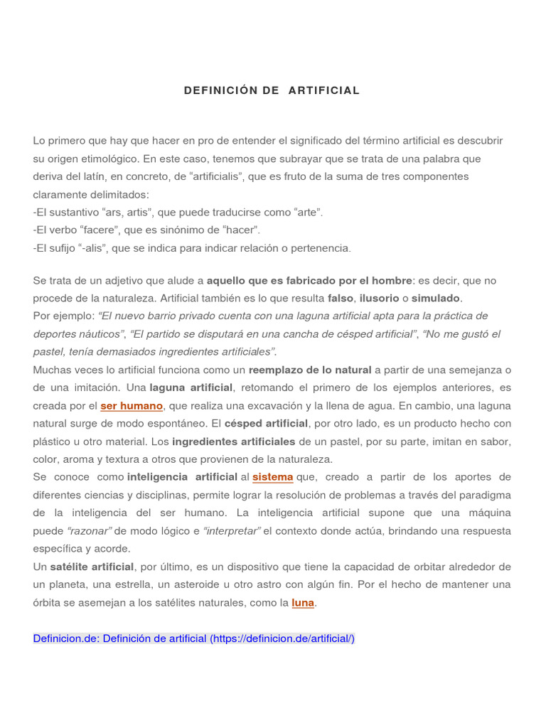 WHAT DOES ARTIFICIAL MEAN IN SPANISH visual data 5