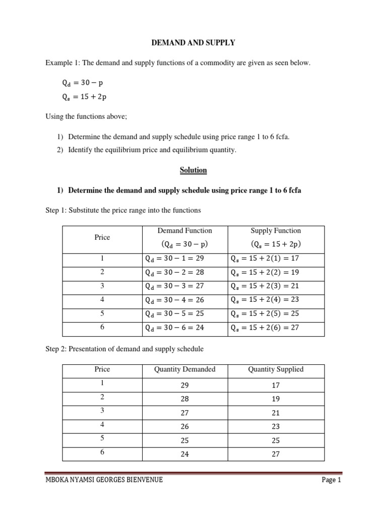 Equilibrium Solving Pdf Economic Equilibrium Demand