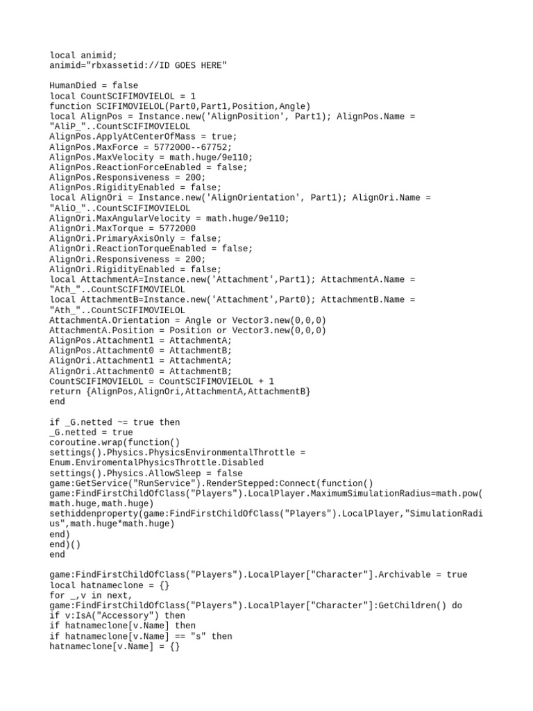 R6 animation script pdf rotation motion physics 