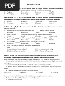 Practice Test 4 (2025 Format)