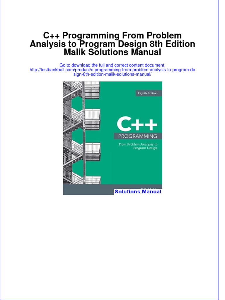 C Programming From Problem Analysis To Program Design 8th Edition
