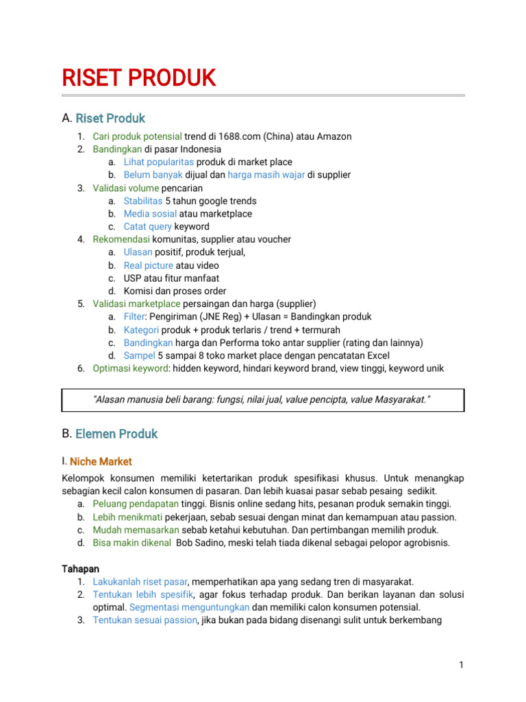 Riset Produk | PDF