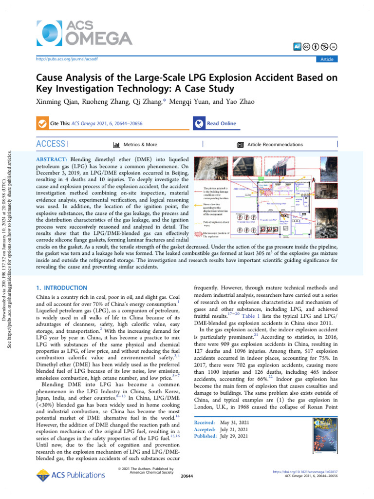 LPG/DME Explosion Investigation Insights | PDF | Liquefied Petroleum ...