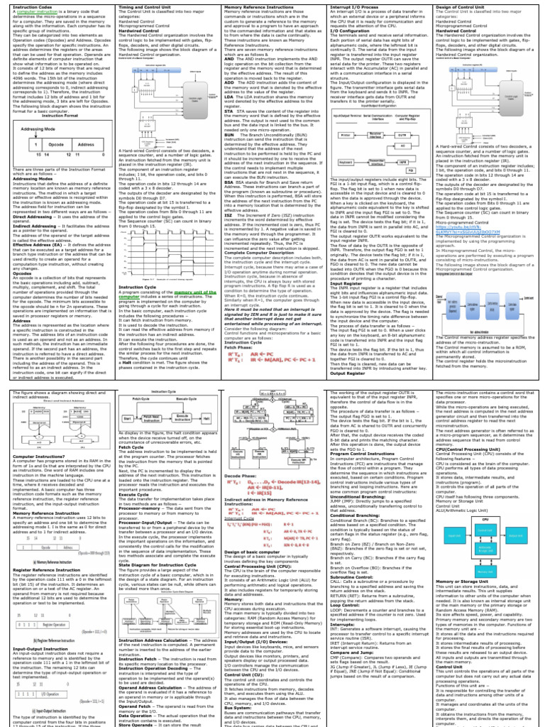 Computer Instruction Codes Overview | PDF | Central Processing Unit ...